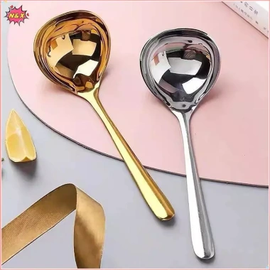 N & X Thìa Thép 304 Không Gỉ Thiên Sâu Tay Cầm Dài - Thìa Uống Nước, Tròn Lớn, Cháo 44.550 VND