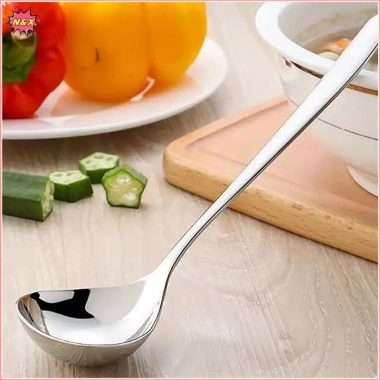 N & X Thìa Thép 304 Không Gỉ Thiên Sâu Tay Cầm Dài - Thìa Uống Nước, Tròn Lớn, Cháo 44.550 VND