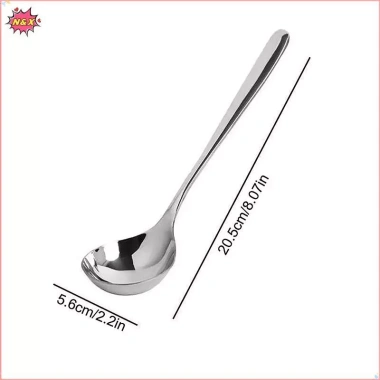 N & X Thìa Thép 304 Không Gỉ Thiên Sâu Tay Cầm Dài - Thìa Uống Nước, Tròn Lớn, Cháo 44.550 VND