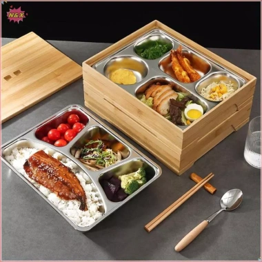 N & X Tre Bento Hộp Thép Không Gỉ Di Động Tháo Rời – Phòng Kinh Doanh, Cơm Trưa Nhật Bản, Giá Ưu Đãi 661.760₫