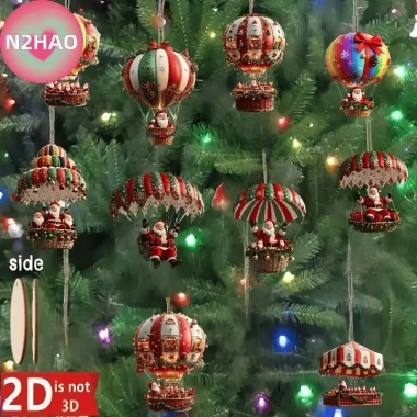 N2HAO 10 chiếc Cầu Ông Già Noel 2D bằng gỗ - Trang trí cây Giáng Sinh, quà lễ, giá 52.488đ 2 N2HAO 10 chiếc Cầu Ông Già Noel 2D bằng gỗ - Trang trí cây Giáng Sinh, quà lễ, giá 52.488đ 2