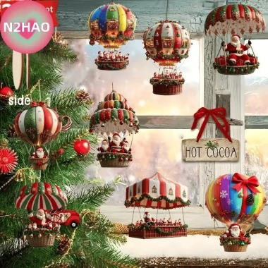 N2HAO 10 chiếc Cầu Ông Già Noel 2D bằng gỗ - Trang trí cây Giáng Sinh, quà lễ, giá 52.488đ 3 N2HAO 10 chiếc Cầu Ông Già Noel 2D bằng gỗ - Trang trí cây Giáng Sinh, quà lễ, giá 52.488đ 3