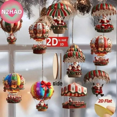 N2HAO 10 chiếc Cầu Ông Già Noel 2D bằng gỗ - Trang trí cây Giáng Sinh, quà lễ, giá 52.488đ 4 N2HAO 10 chiếc Cầu Ông Già Noel 2D bằng gỗ - Trang trí cây Giáng Sinh, quà lễ, giá 52.488đ 4
