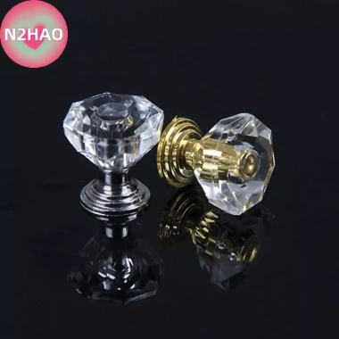N2HAO 10 chiếc núm tủ acrylic pha lê kim cương – tay cầm kéo, sang trọng, chỉ 49.500₫ 2