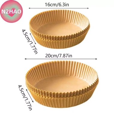 N2HAO 25/50 giấy lót chống dính dùng 1 lần cho nồi chiên không khí, vi sóng - giá 46.860 VND 5