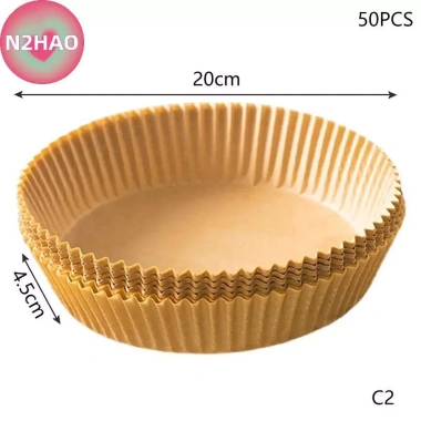 N2HAO 25/50 giấy lót chống dính dùng 1 lần cho nồi chiên không khí, vi sóng - giá 46.860 VND 13