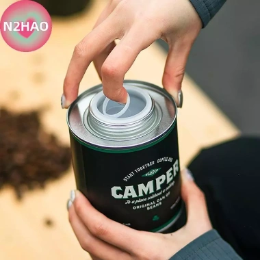 N2HAO Cà Phê Đậu Kín 150-200g Hộp Thiếc Bảo Quản, Dễ cắm trại - 107.690 VND N2HAO Cà Phê Đậu Kín 150-200g Hộp Thiếc Bảo Quản, Dễ cắm trại - 107.690 VND