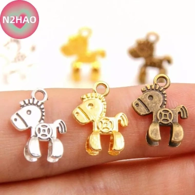 N2HAO Charm Ngựa Pony 3D Hợp Kim Set 20 Chiếc 3 Màu DIY Mặt Dây Chuyền Giá ưu đãi 45.760 VND 3