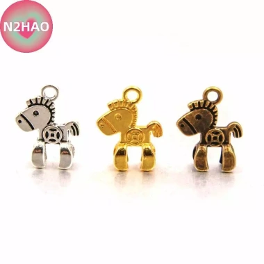 N2HAO Charm Ngựa Pony 3D Hợp Kim Set 20 Chiếc 3 Màu DIY Mặt Dây Chuyền Giá ưu đãi 45.760 VND 7