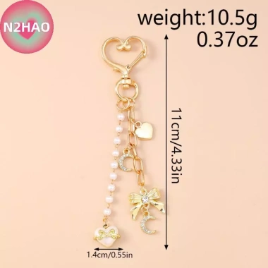 N2HAO Nơ Móc Khóa Hạt Ngôi Sao Trái Tim - Charm Túi, Mặt Dây Chuyền Phụ Kiện Quà Tặng Giảm Giá Đặc Biệt Độc Đáo 66.660₫ 2
