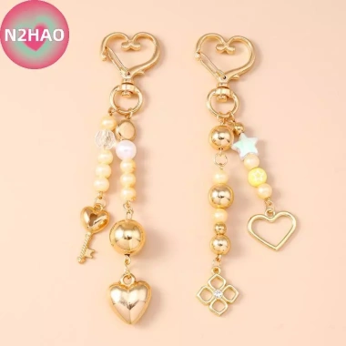N2HAO Nơ Móc Khóa Hạt Ngôi Sao Trái Tim - Charm Túi, Mặt Dây Chuyền Phụ Kiện Quà Tặng Giảm Giá Đặc Biệt Độc Đáo 66.660₫ 6
