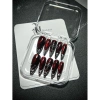 Nailbox 2H-028 Đỏ Rượu Vang Ombre - Viền Bạc, Charm Thánh Giá, Phong Cách Cá Tính, 126.490₫ 2