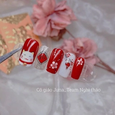 Nailbox mèo hoa Tết – Nhắn mẫu chỉ 60.000₫, giảm mạnh so với 75.000₫