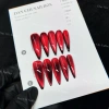 Nailbox móng úp thiết kế sẵn mẫu mắt mèo đen ánh đỏ rượu vang sang chảnh - giá 79.000 2