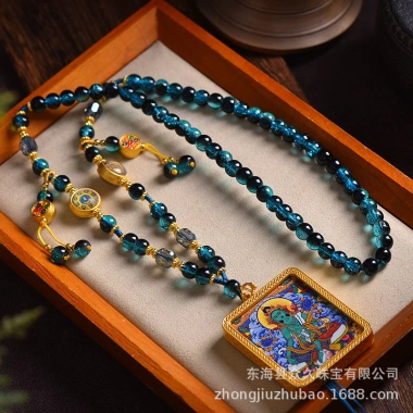 Năm Bậc Thầy Thangka Pha Lê Dây Thái Lan Bùa Hộ Mệnh Dây Cổ Phong Cách Trung Quốc Đính Hạt Áo Len Giá Ưu Đãi 238.700₫