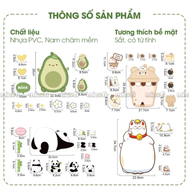 Nam Châm Tủ Lạnh Micofi - Ghi Chú Giấy Dán Từ Tính, Sticker To Do List, Giá 50.000₫