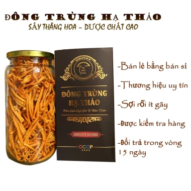 Nấm đông trùng hạ thảo sấy thăng hoa 50g sợi rối ít gãy – ăn ngon ngủ ngon, 176k