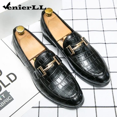 Nam Họa Tiết Đá Loafers Khóa Da Penny Slip-on Công Sở Giày Thoải Mái 567.000₫