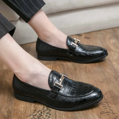 Nam Họa Tiết Đá Loafers Khóa Da Penny Slip-on Công Sở Giày Thoải Mái 567.000₫