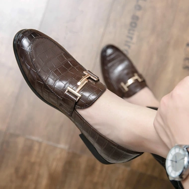 Nam Họa Tiết Đá Loafers Khóa Da Penny Slip-on Công Sở Giày Thoải Mái 567.000₫