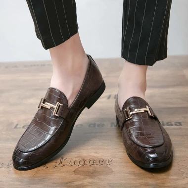 Nam Họa Tiết Đá Loafers Khóa Da Penny Slip-on Công Sở Giày Thoải Mái 567.000₫