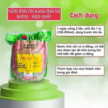 Nấm linh chi Kana Nongsan Hàn Quốc 1kg - Chính hãng, giảm còn 2.1 triệu - Lê Nga & Nhân sâm Hàn Quốc 8