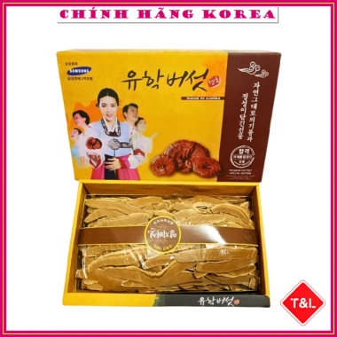 Nấm linh chi thái lát Hàn Quốc 1kg - Hộp quà VIP chính hãng, mát gan thải độc, thanh lọc cơ thể, giảm giá hấp dẫn