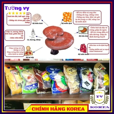 Nấm linh chi thái lát Hàn Quốc chính hãng - Thanh nhiệt thải độc, chỉ 335.000₫