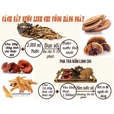 Nấm Linh Chi Thái Lát Hàn Quốc Túi Vàng 1kg – Giá 479.000đ, chất lượng cao