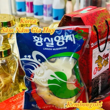 Nấm Linh Chi Vàng Hàn Quốc 1KG Túi Xanh - Giá Ưu Đãi 579k, Tăng Cường Sức Khỏe
