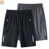 Nam Mùa Hè Ice Silk Quần Short Mỏng Chạy Bộ Khô Dây Kéo Rời Thể Thao Giá 91.259 2