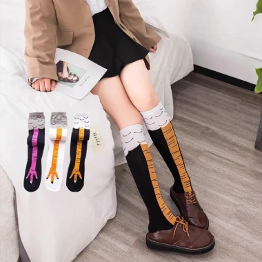 Nam Nữ 3D Gà - Tất Cosplay Đùi Cao Cotton Mỏng Ngón Chân, Giá Giảm 31.109₫