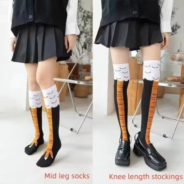 Nam Nữ 3D Gà - Tất Cosplay Đùi Cao Cotton Mỏng Ngón Chân, Giá Giảm 31.109₫