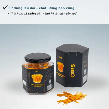 Nấm Sấy Thăng Hoa Đông Trùng Hạ Thảo CAO CẤP 10G-15G - CERES Cordyceps Việt Nam 5