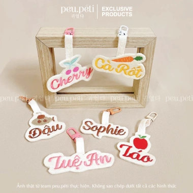 Name tag thêu tên sticker tránh thất lạc treo Balo, túi xách, móc khoá 48.000₫