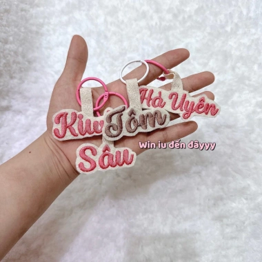 Nametag thêu tên cá nhân cho bé - Treo balo, túi xách, bền, giảm giá 46.000 VND