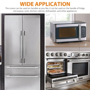 NAMSHEVA 2 Vỏ Bọc Tay Nắm Cửa Tủ Lạnh Nhung Mềm Chống Tĩnh Điện Giá 80.136 VND 5