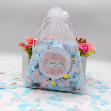 NAMSHEVA 3 Túi Giấy Confetti Màu Sắc Tròn Pop - Túi Lưới, Khăn Giấy Trang Trí Đám Cưới 7 NAMSHEVA 3 Túi Giấy Confetti Màu Sắc Tròn Pop - Túi Lưới, Khăn Giấy Trang Trí Đám Cưới 7