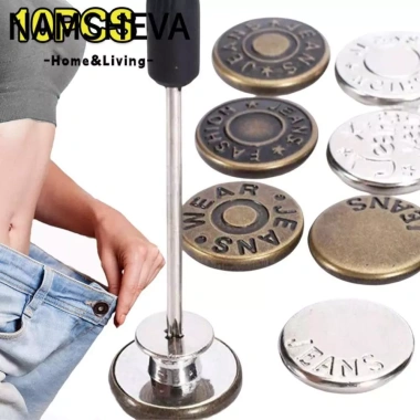 NAMSHEVA 4 gói 10 nút quần jean - phụ kiện may mở rộng eo, không móng tay, tháo rời, tua vít khóa thắt lưng - 59.950 VND