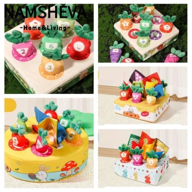 NAMSHEVA Bộ Đồ Chơi Giáo Dục Montessori Tấm Nhăn Màu Sắc, Khăn Giấy Cà Rốt Sang Trọng - Quà Tặng Bé Giá 97.350 VND