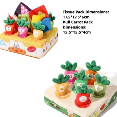 NAMSHEVA Bộ Đồ Chơi Giáo Dục Montessori Tấm Nhăn Màu Sắc, Khăn Giấy Cà Rốt Sang Trọng - Quà Tặng Bé Giá 97.350 VND