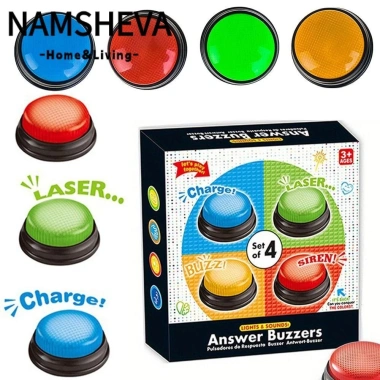 NAMSHEVA Buzzers 4 chiếc 4 màu có đèn, tiếng còi, nút siêu rung - Trò chơi đố thời trang, giảm giá 224.510₫