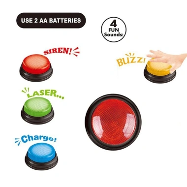 NAMSHEVA Buzzers 4 chiếc 4 màu có đèn, tiếng còi, nút siêu rung - Trò chơi đố thời trang, giảm giá 224.510₫