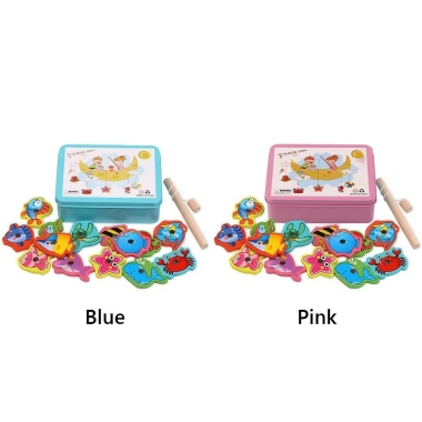 NAMSHEVA Đồ chơi câu cá từ tính Montessori - Thú vị nhiều màu, gỗ tương tác, giáo dục phát triển - 75.790₫