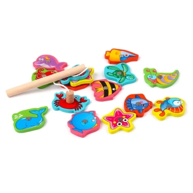 NAMSHEVA Đồ chơi câu cá từ tính Montessori - Thú vị nhiều màu, gỗ tương tác, giáo dục phát triển - 75.790₫