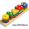 NAMSHEVA Đồ chơi giác quan gỗ cho bé - Montessori, xếp chồng, phát triển vận động tinh, 96.910 VND 2