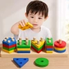 NAMSHEVA Đồ chơi giác quan gỗ cho bé - Montessori, xếp chồng, phát triển vận động tinh, 96.910 VND 7
