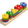 NAMSHEVA Đồ chơi giác quan gỗ cho bé - Montessori, xếp chồng, phát triển vận động tinh, 96.910 VND 9