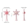 NAMSHEVA Đồ chơi mọc răng silicone mềm, bánh xe rung cho bé 0-12 tháng 5