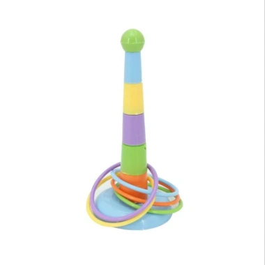 NAMSHEVA Hoop Toss Bộ trò chơi cổ điển giáo dục trí thông minh, nhẫn xếp chồng cho trẻ em Giá 32.340 VND 3